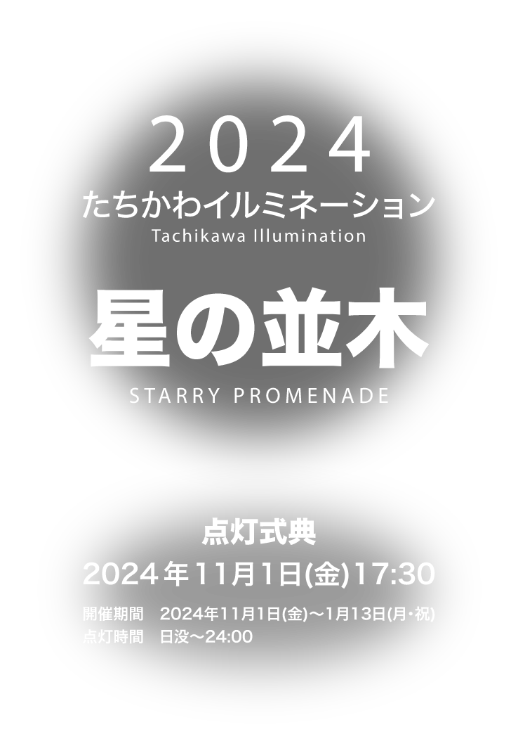 2024たちかわイルミネーション 星の並木